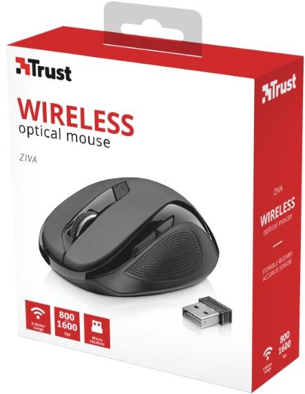 TECNO SHOP Mouse ottico Trust Ziva wireless 8 m nero
